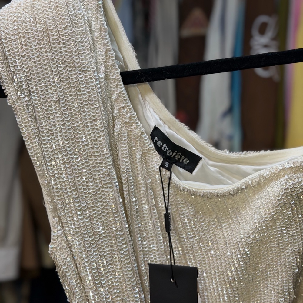 Retrofete White One-Shoulder Dress - Picture 3 of 5